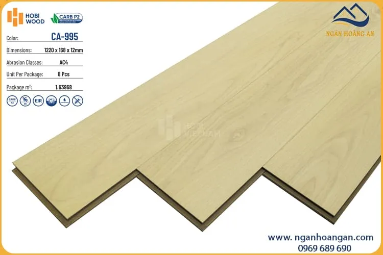 Sàn Gỗ Công Nghiệp Hobi Carb 12mm CA-995